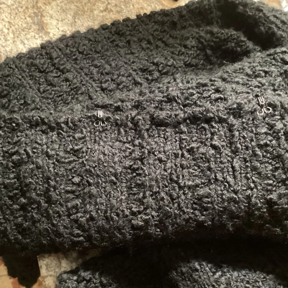 Chico’s Cardigan Sweater Size 1 Black With Embellishments Preppy! Classic! - Picture 8 of 16